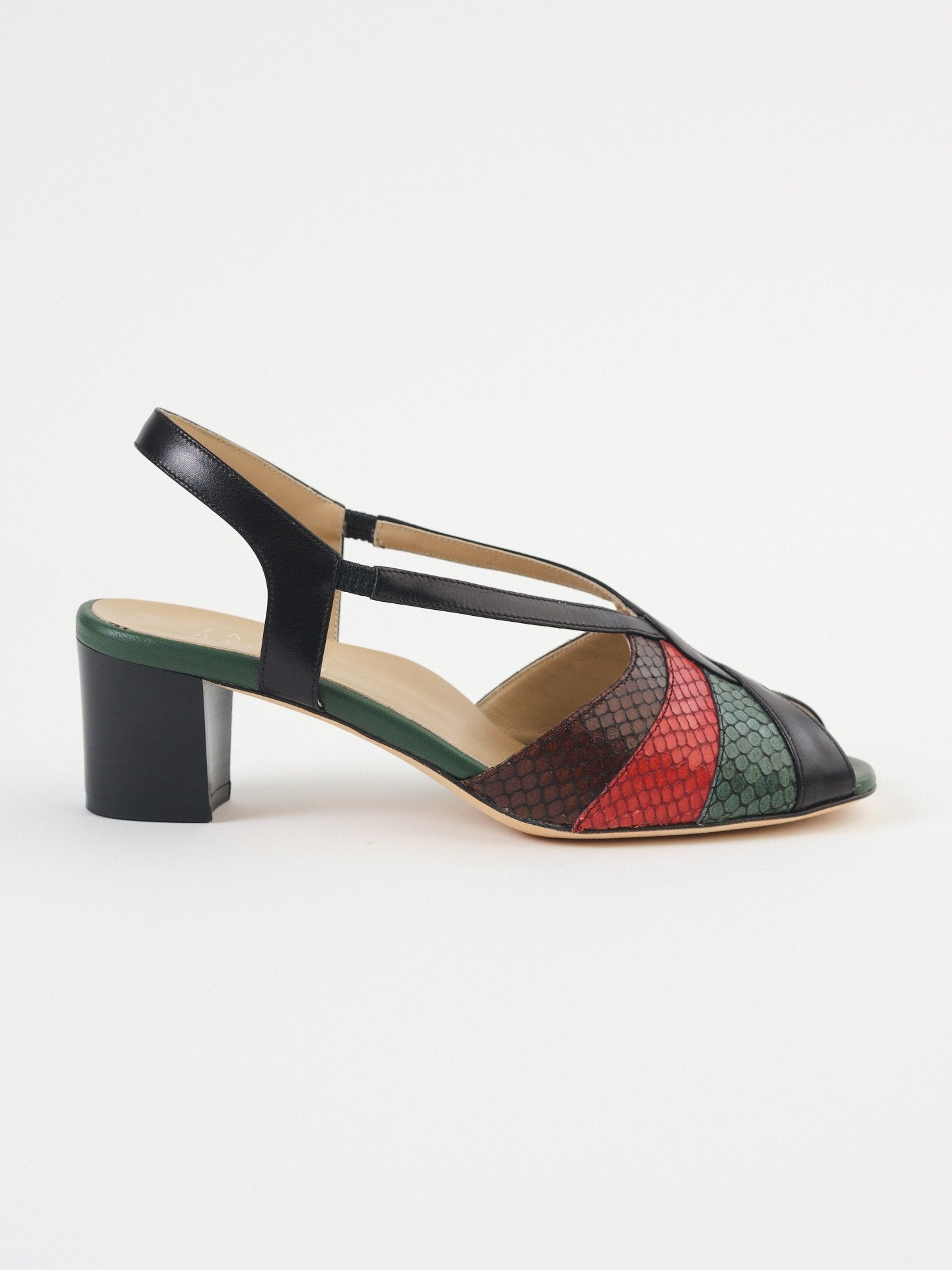 The Archive Heel in Snake Mix