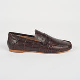 The Penny Loafer in Espresso Croc