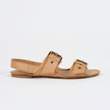 The Double Buckle Sandal in Bare Side View