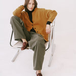 The Welt Pocket Cashmere Cardigan in Gold