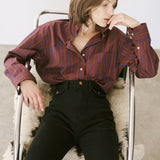 The Weekend Shirt in Oxblood Stripe