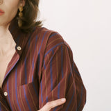 The Weekend Shirt in Oxblood Stripe