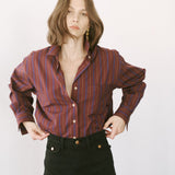 The Weekend Shirt in Oxblood Stripe