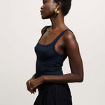 The Undershirt Rib Tank in Navy