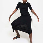 The Rib Elbow Crew in Black