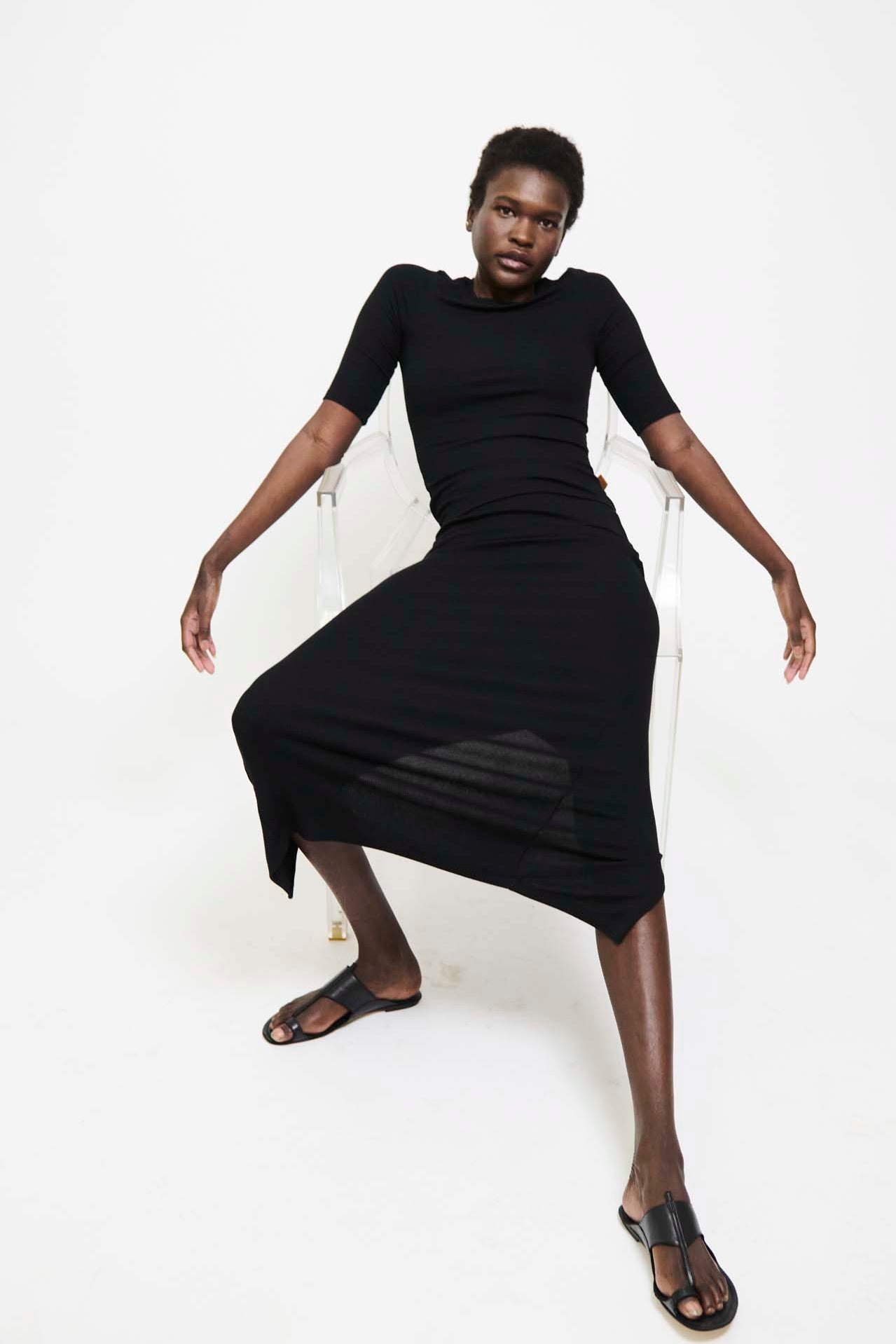 The Rib Elbow Crew in Black