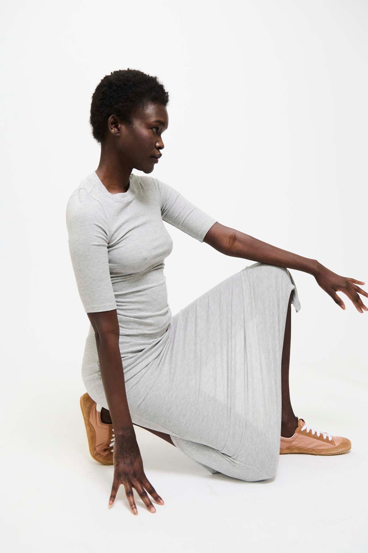 Rib Pencil Skirt