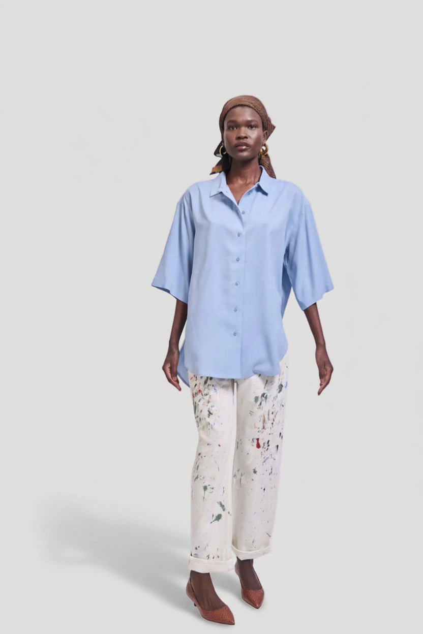 The Elbow Essential Shirt in Sky Blue