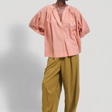 The Pascale Blouse in Dusty Peach