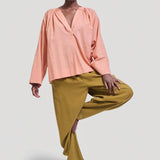The Pascale Blouse in Dusty Peach