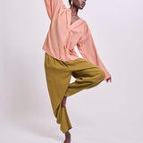 The Pascale Blouse in Dusty Peach