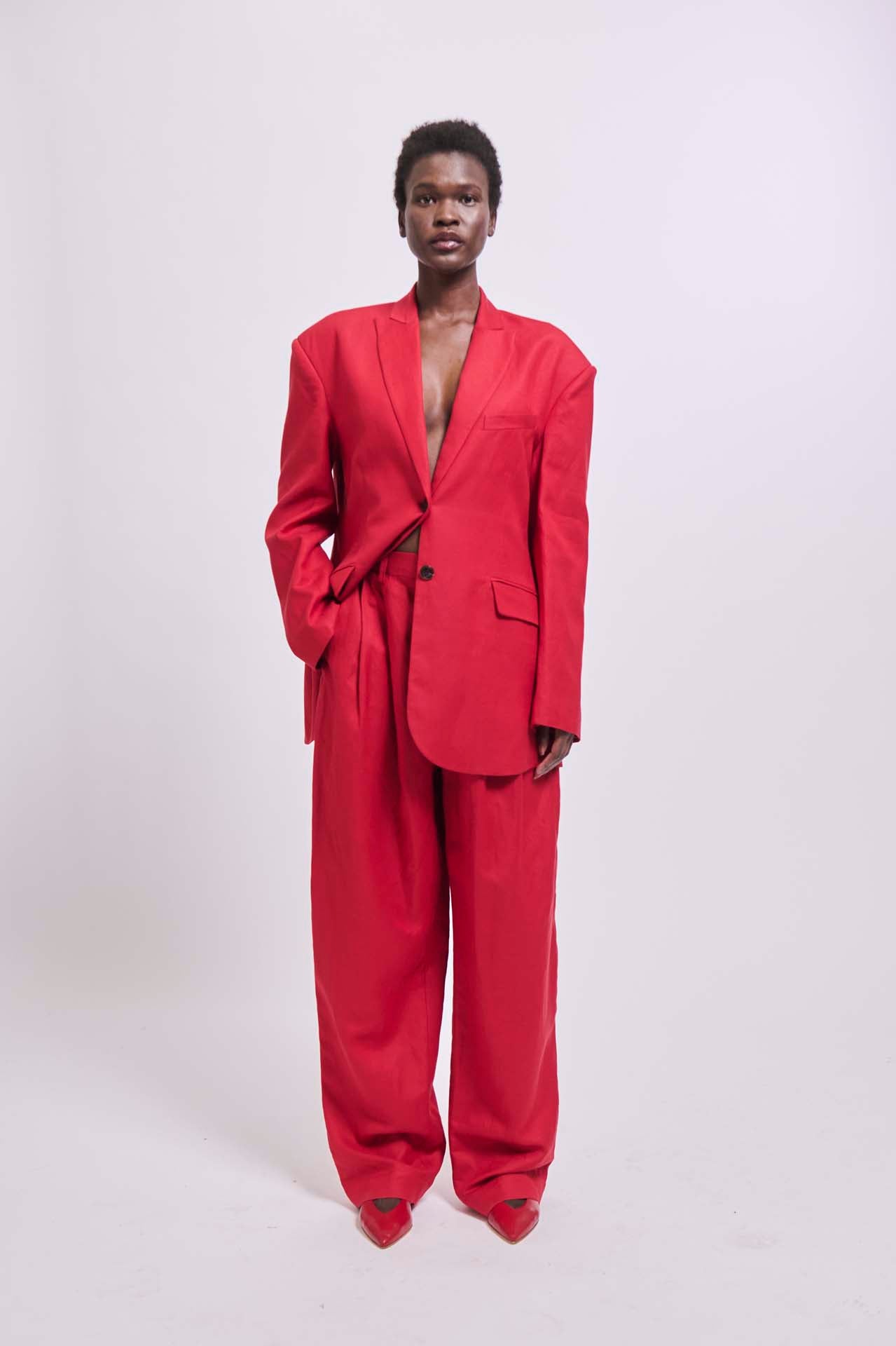 The Oversized Blazer in Red