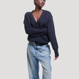 The Welt Pocket Cardigan in Navy
