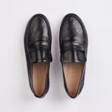The Penny Loafer in Black Flat View
