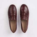 The Penny Loafer in Oxblood Flat View
