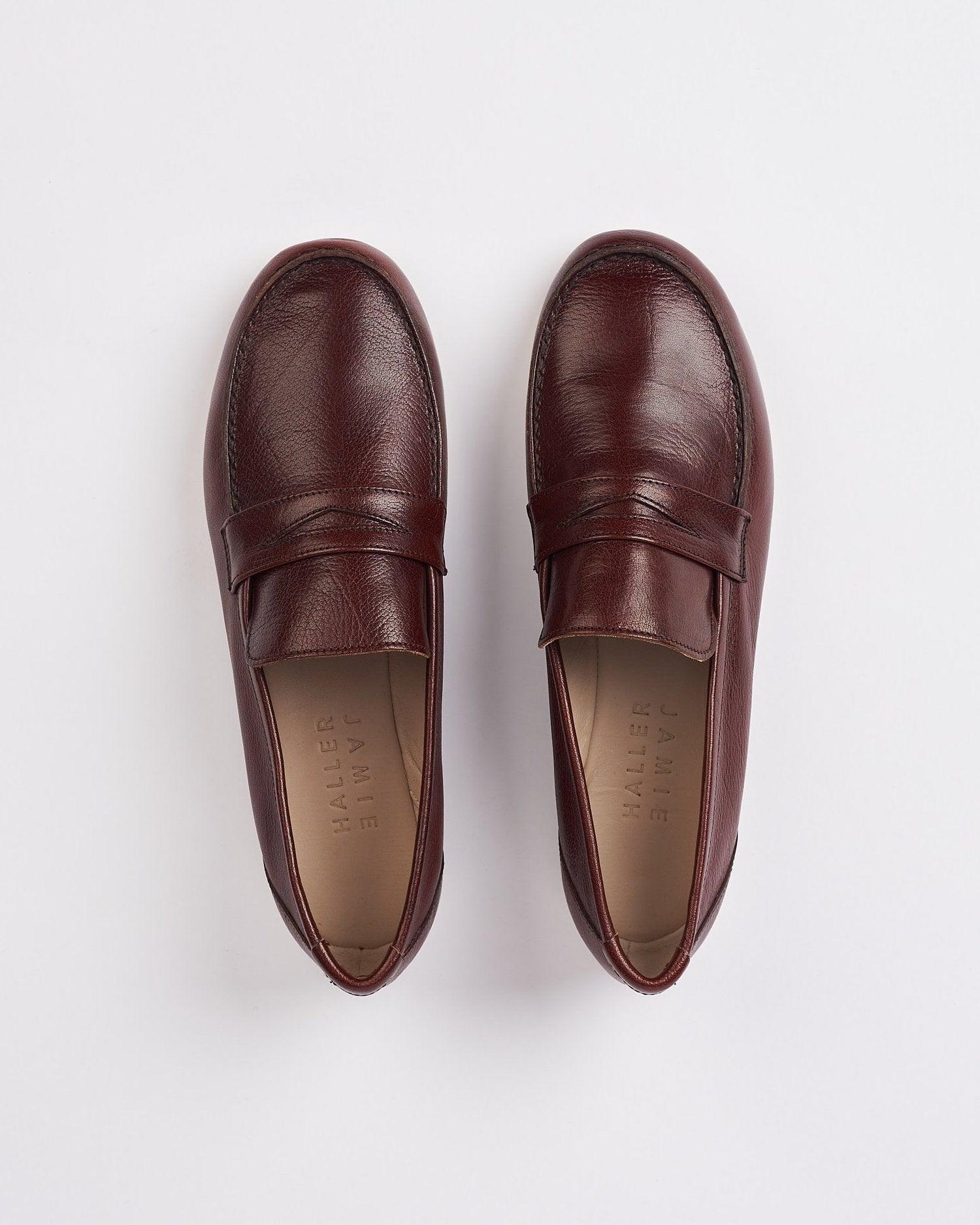 The Penny Loafer in Oxblood Flat View