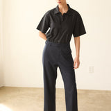 The Waist Tape Trouser in Dark Navy