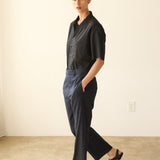 The Waist Tape Trouser in Dark Navy