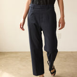 The Waist Tape Trouser in Dark Navy