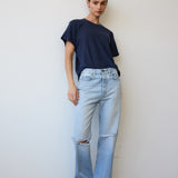 The Chameleon Tee Linen in Navy