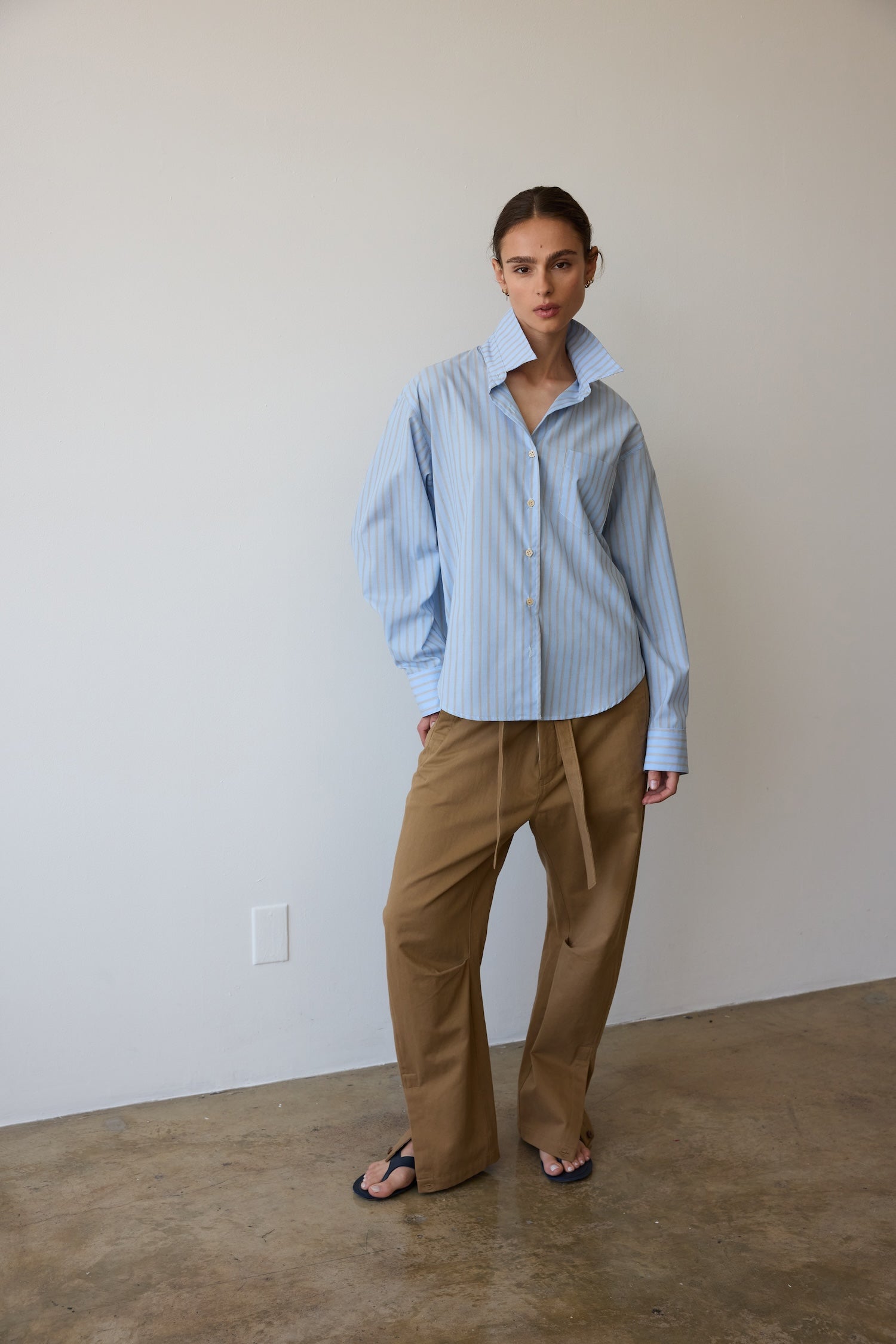 The Weekend Shirt in Baby Blue Stripe