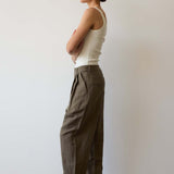The Big Pleat Trouser in Khaki