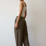 The Big Pleat Trouser in Khaki