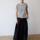 The Chameleon Tee in White Black Stripe