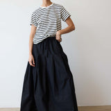 The Chameleon Tee in White Black Stripe