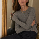 The Rib Slim Sweater in Graphite