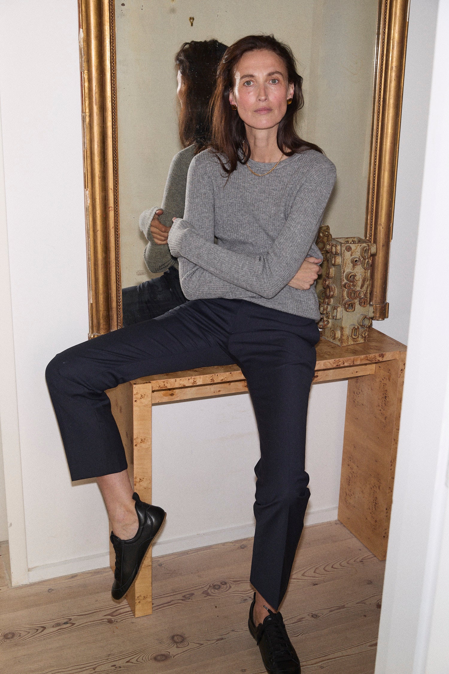 The Rib Slim Sweater in Graphite