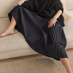 The Accordion Skirt in Navy