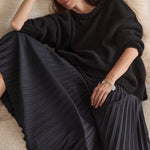 The Accordion Skirt in Navy