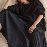 The Accordion Skirt in Navy