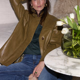 The Minimal Anorak Jacket in Olive
