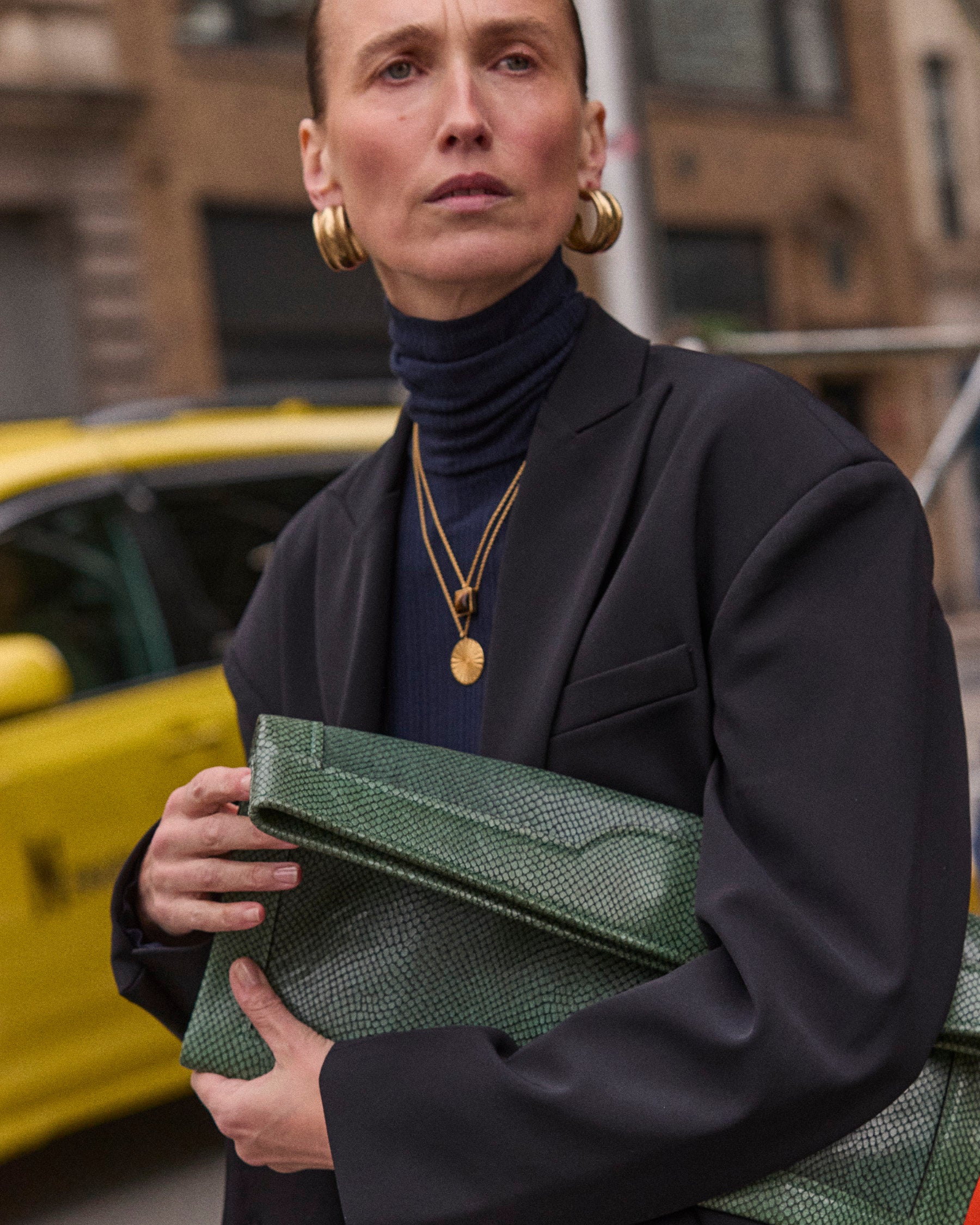 The Rib Turtleneck in Navy
