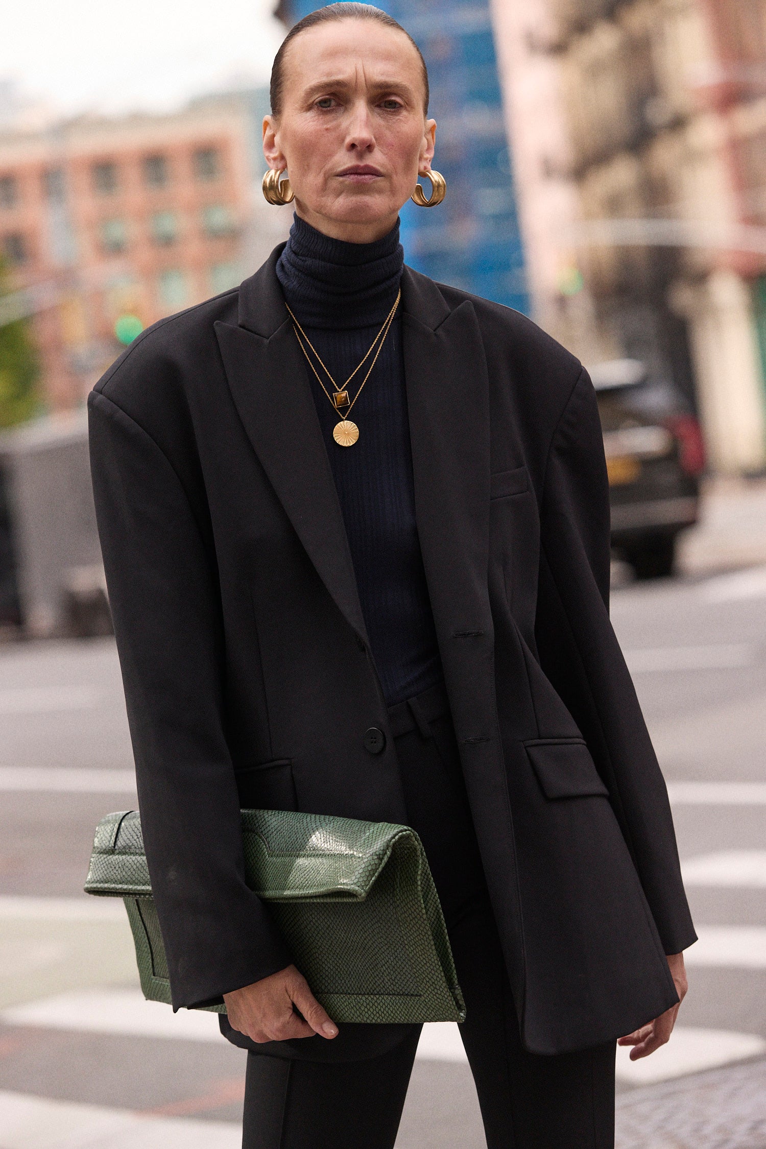 The Rib Turtleneck in Navy