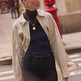 The Rib Turtleneck in Navy