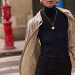 The Rib Turtleneck in Navy