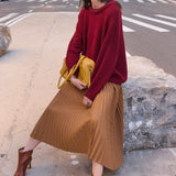 The Accordion Skirt in Mustard