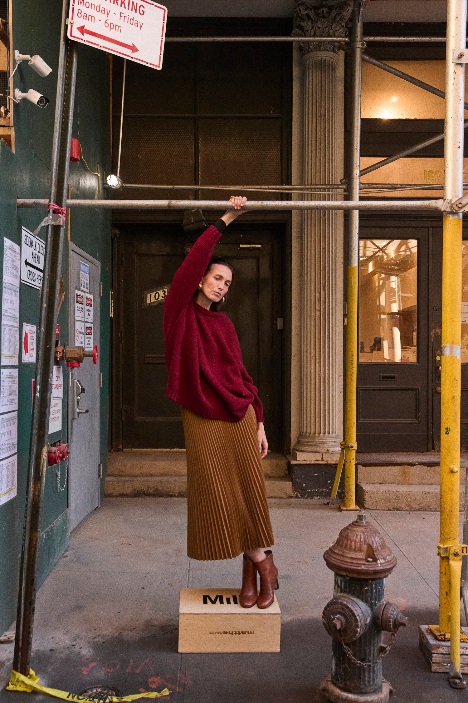 The Accordion Skirt in Mustard