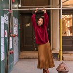 The Accordion Skirt in Mustard