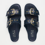 The Double Buckle Slide in Navy