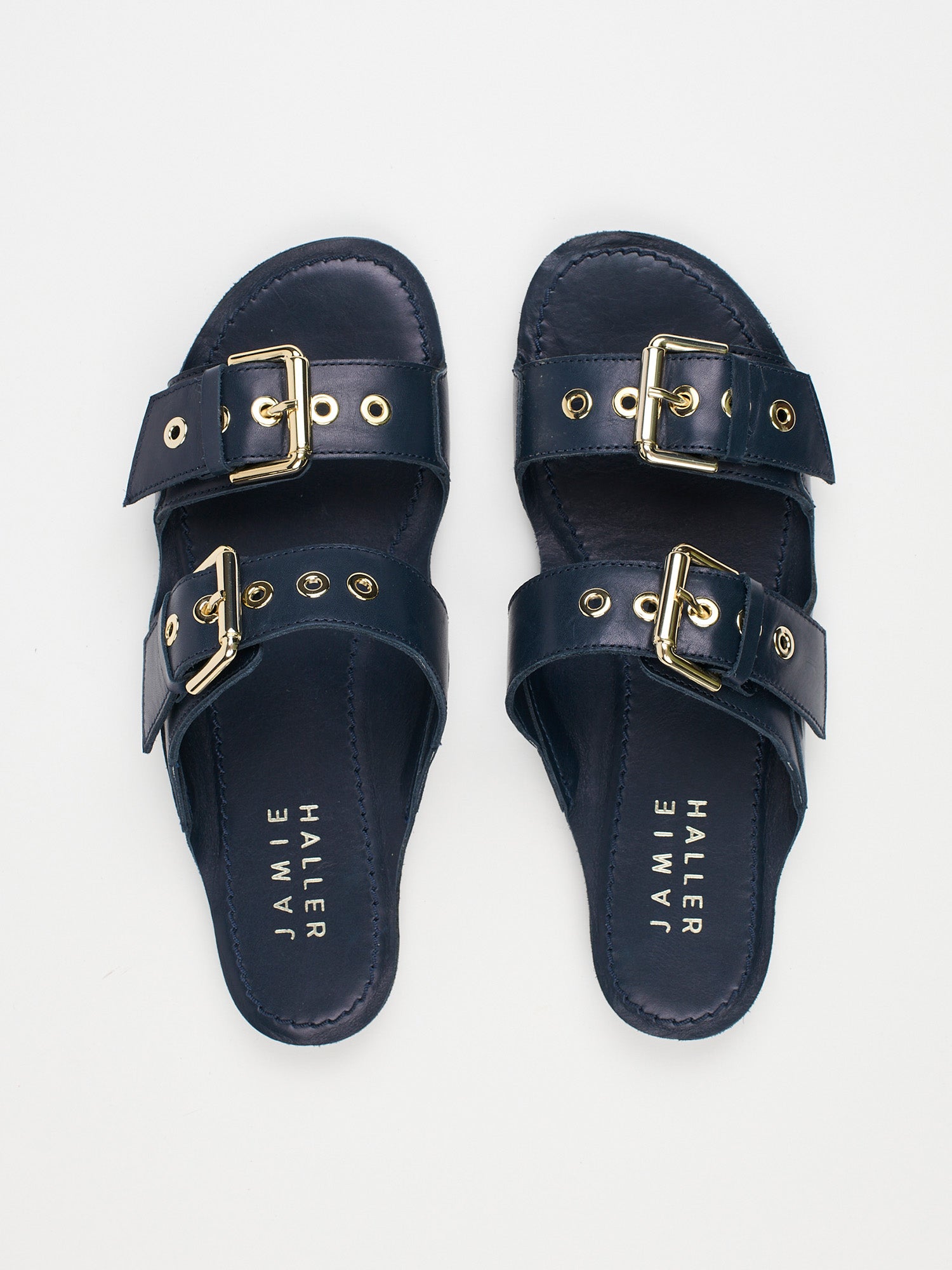The Double Buckle Slide in Navy
