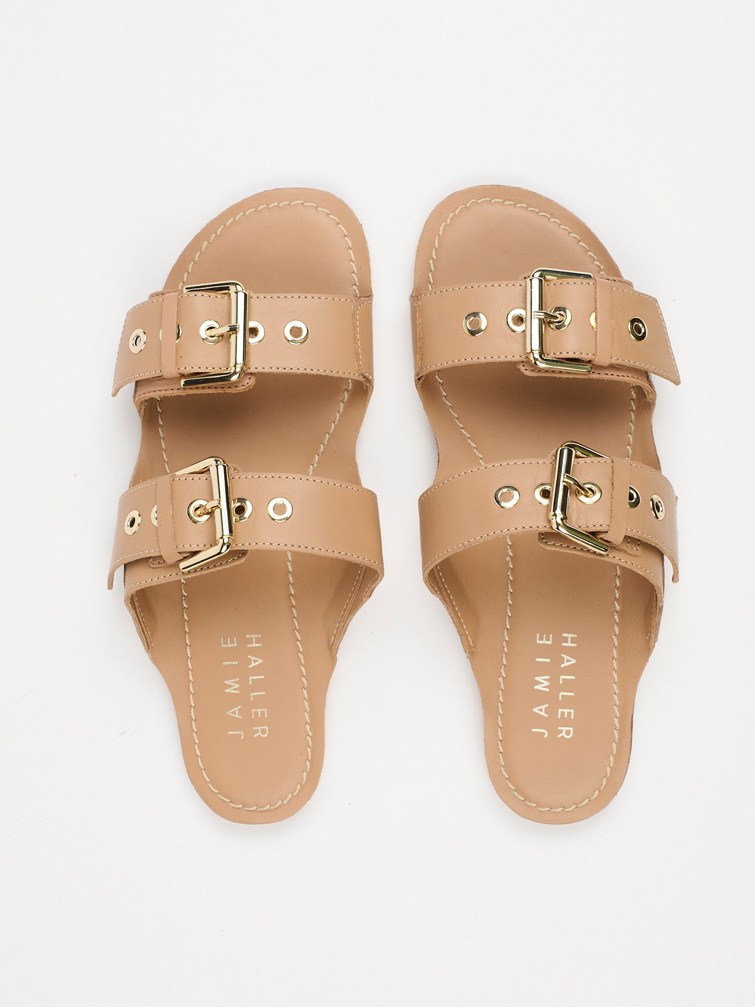 The Double Buckle Slide in Bare