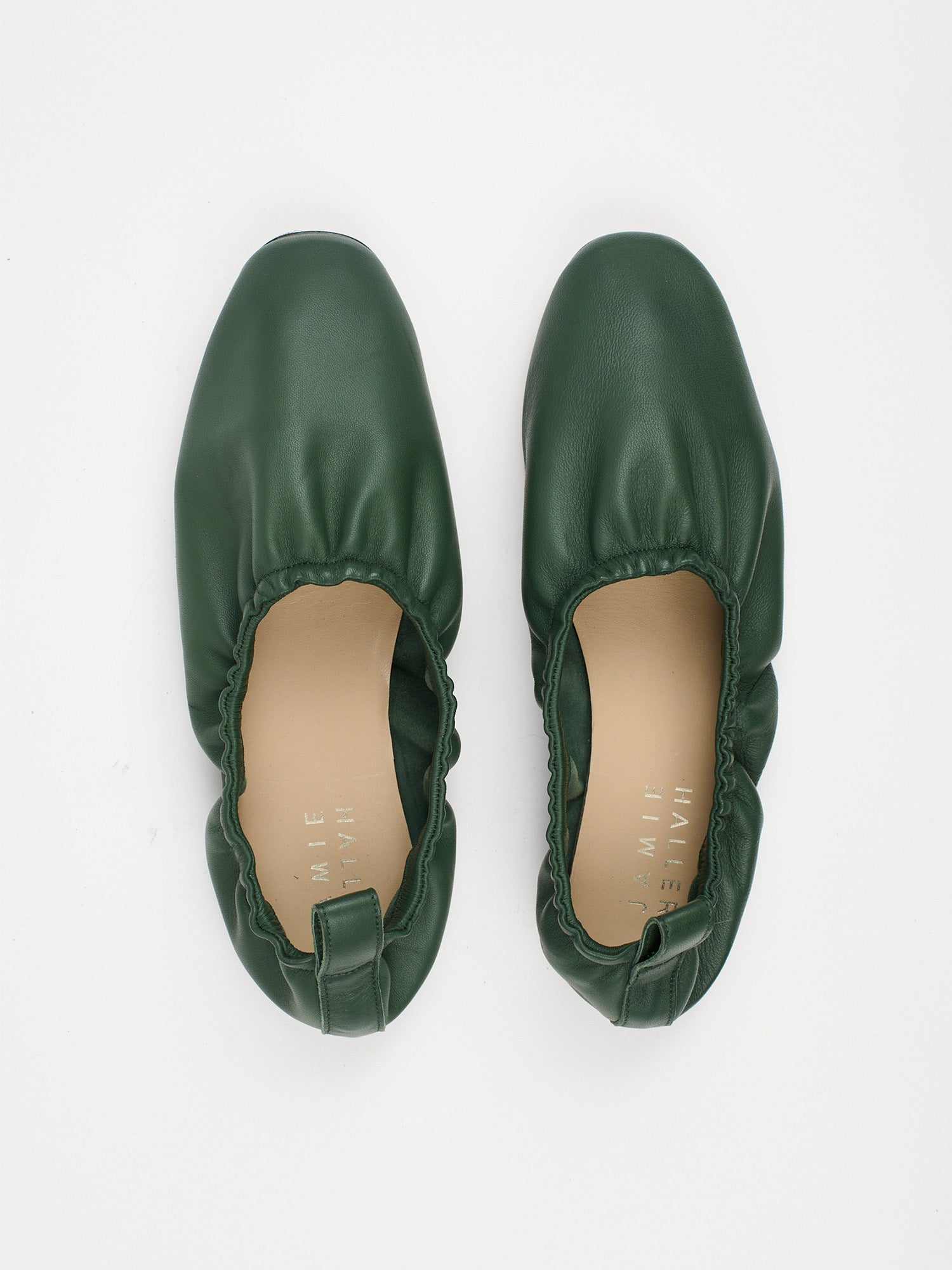 The Elastic Slipper in Verdone Flat Front