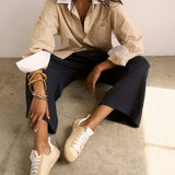 The Gaucho Pleat in Navy